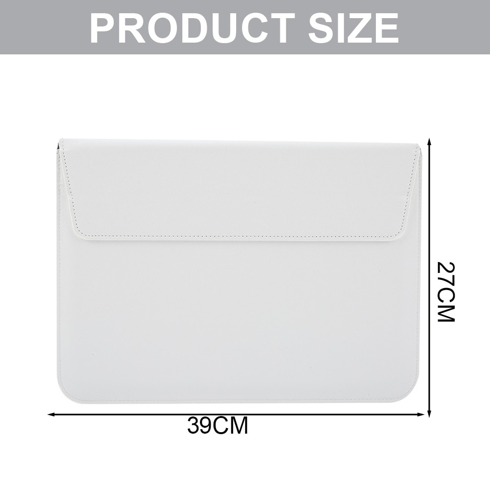 Husa laptop 15 inch, BGHYHYHI, Piele, Alb