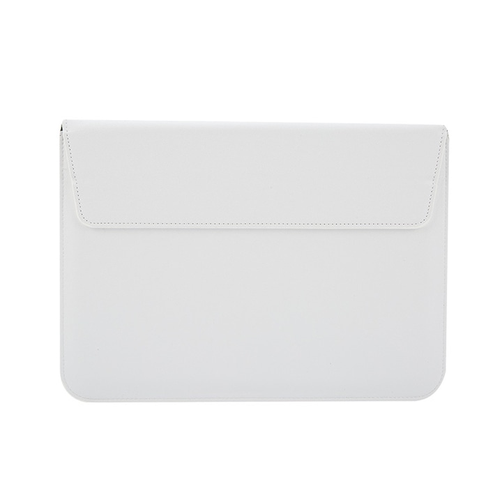 Husa laptop 15 inch, BGHYHYHI, Piele, Alb
