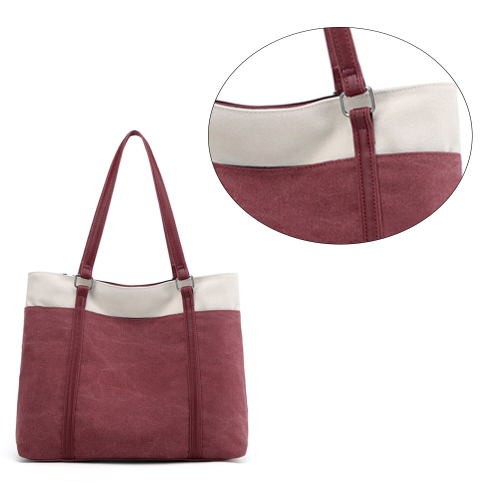Geanta laptop HERUSI 15,6 inch, bumbac, mov, 41x12x35cm, maner 30cm