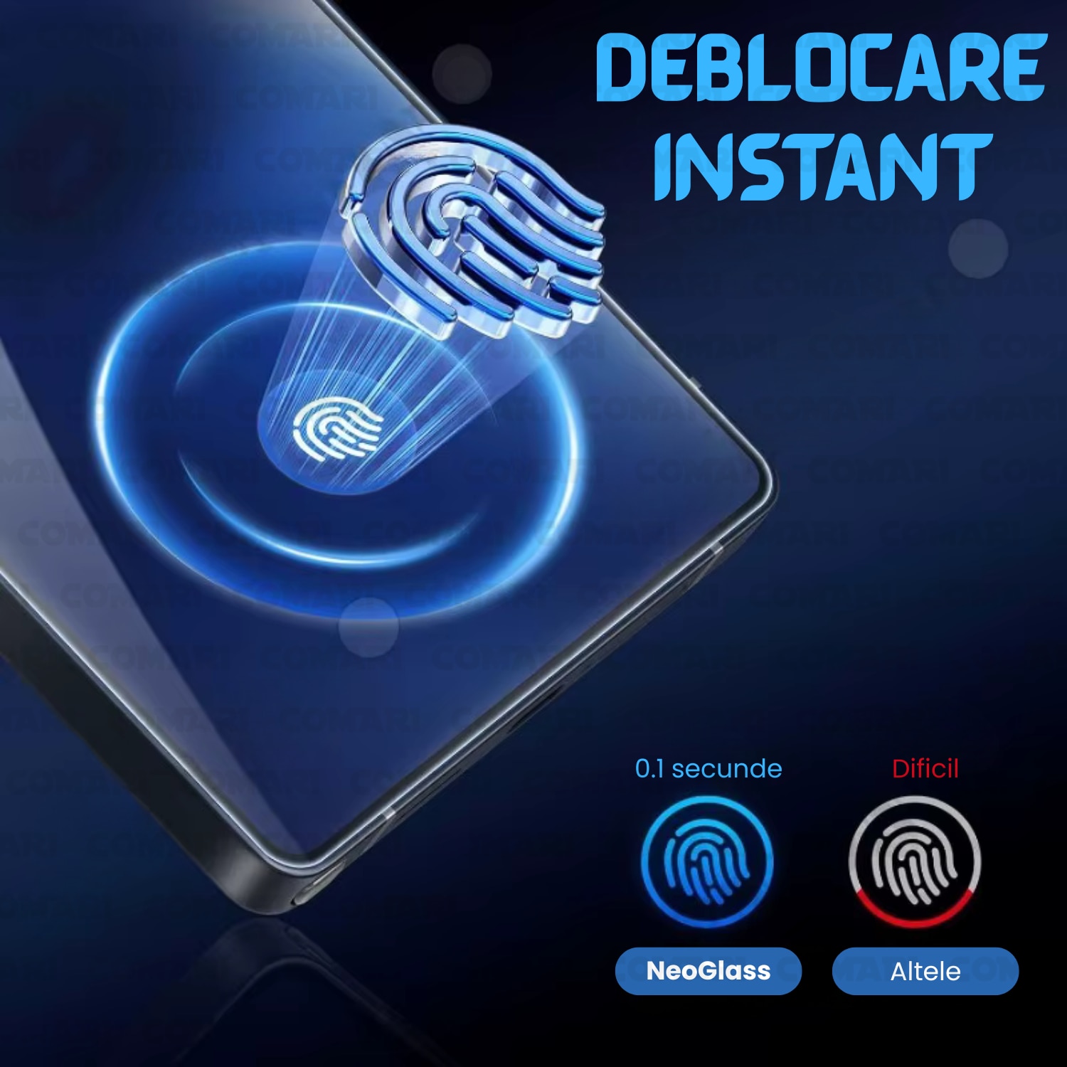Folie de protectie pentru Motorola Moto G32 Comari® NeoGlass, sticla securizata 9H, Full Glue, claritate HD, rezistenta la zgarieturi, margini negre, transparent