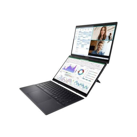 Laptop ASUS Zenbook Duo WUXGA 14 inch Intel Core Ultra 7 255H 16GB 1TB SSD Windows 11 Pro Inkwell Gray