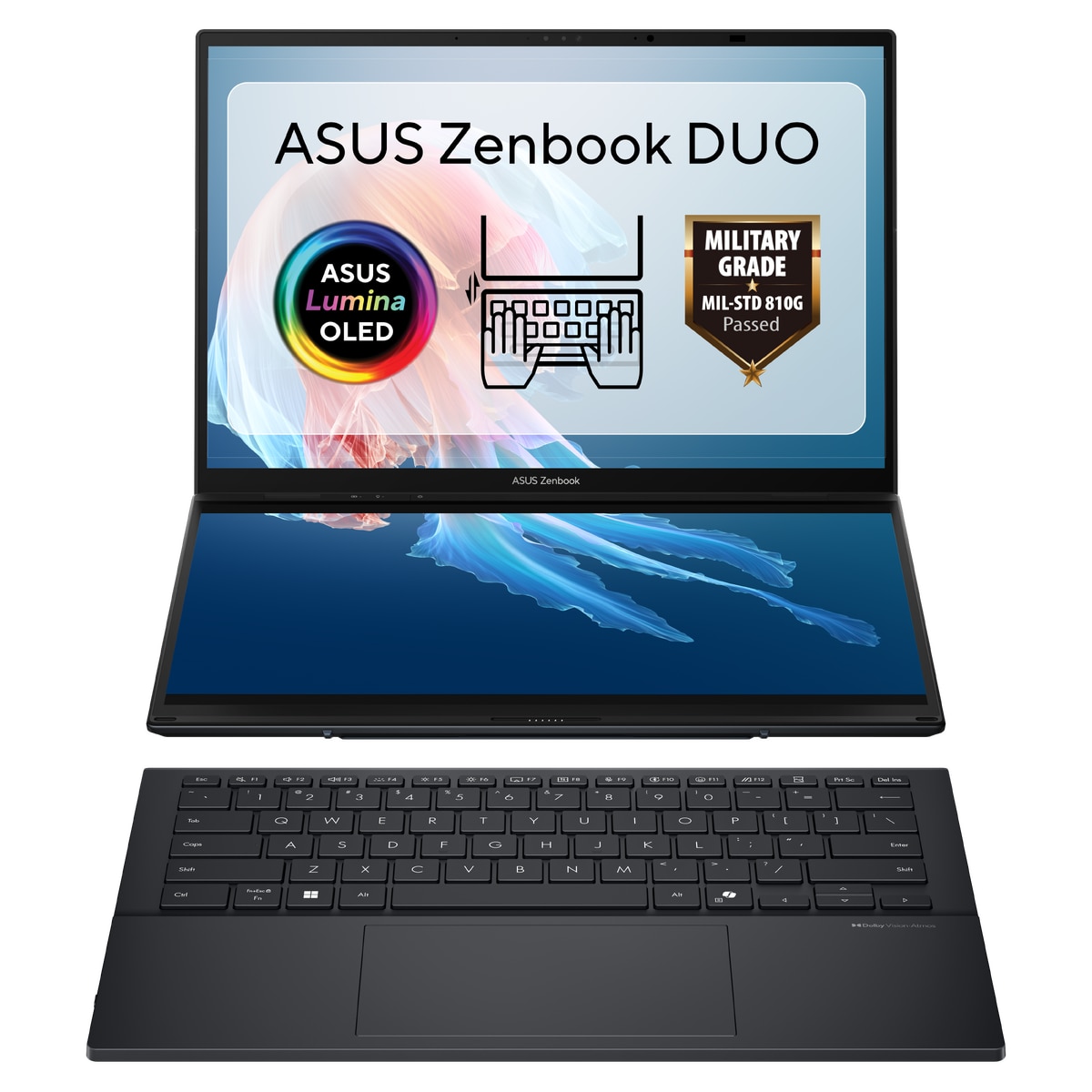 Laptop ASUS Zenbook Duo WUXGA 14 inch Intel Core Ultra 7 255H 16GB 1TB SSD Windows 11 Pro Inkwell Gray