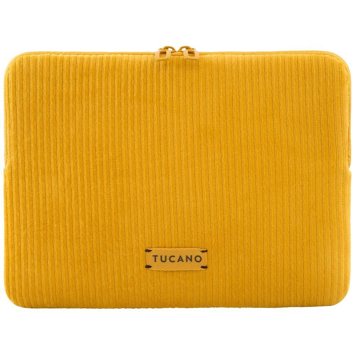 Tucano, Husa pentru laptop (sleeve) din catifea, compatibila MacBook 14, Velluto 2, Galben, 14"