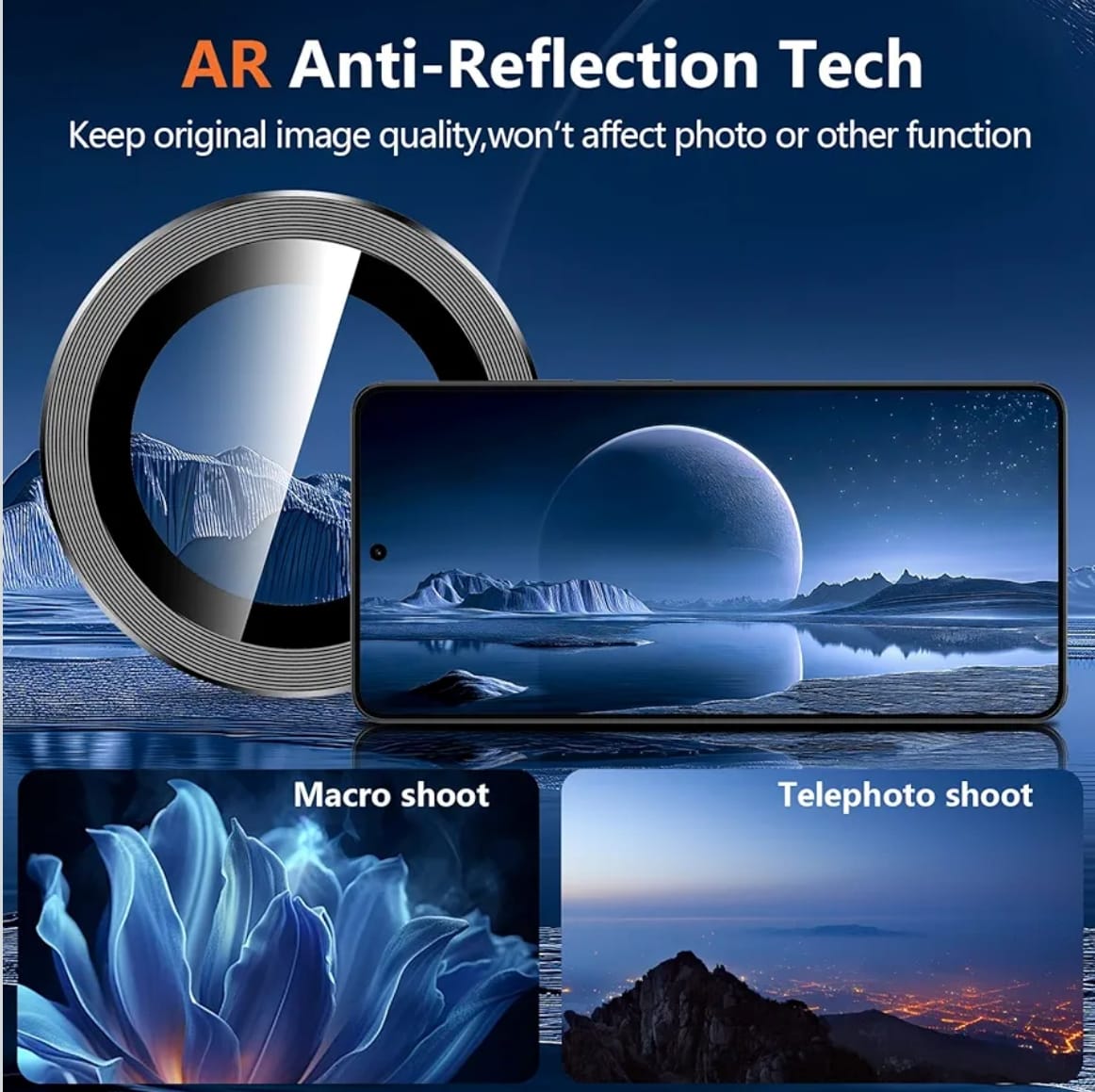 Folie Müller® pentru Protectie Lentila Foto compatibila cu Samsung Galaxy S26 Ultra, Armorite LENS Camring Spate din Sticla, Anti‑zgarieturi, Anti‑soc, Instalare Usoara, Include Servetele Curatare & Stickere