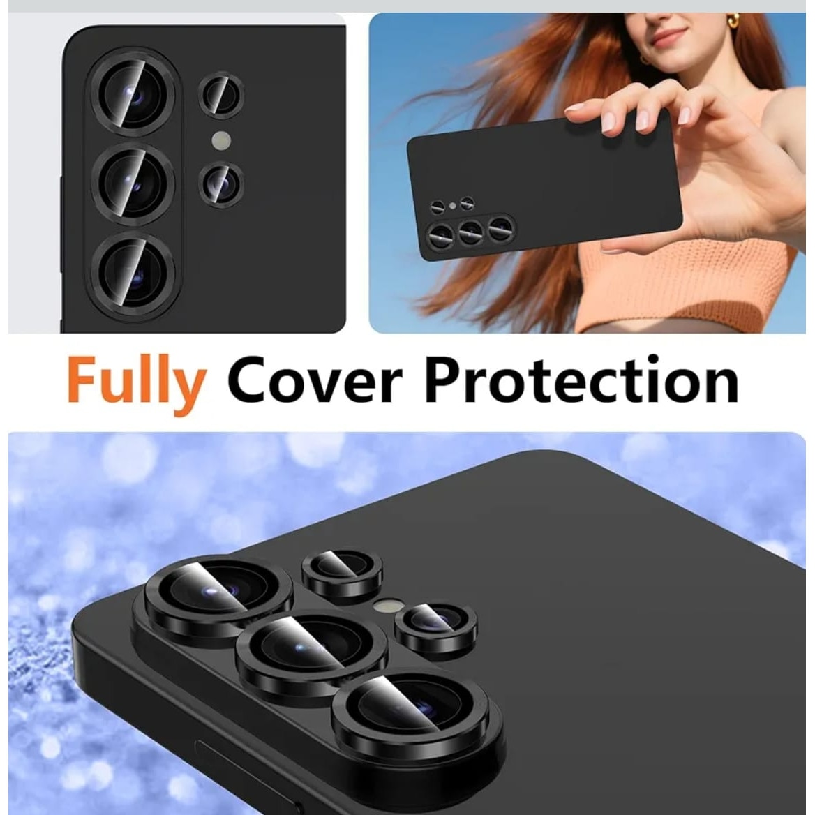 Folie Müller® pentru Protectie Lentila Foto compatibila cu Samsung Galaxy S26 Ultra, Armorite LENS Camring Spate din Sticla, Anti‑zgarieturi, Anti‑soc, Instalare Usoara, Include Servetele Curatare & Stickere