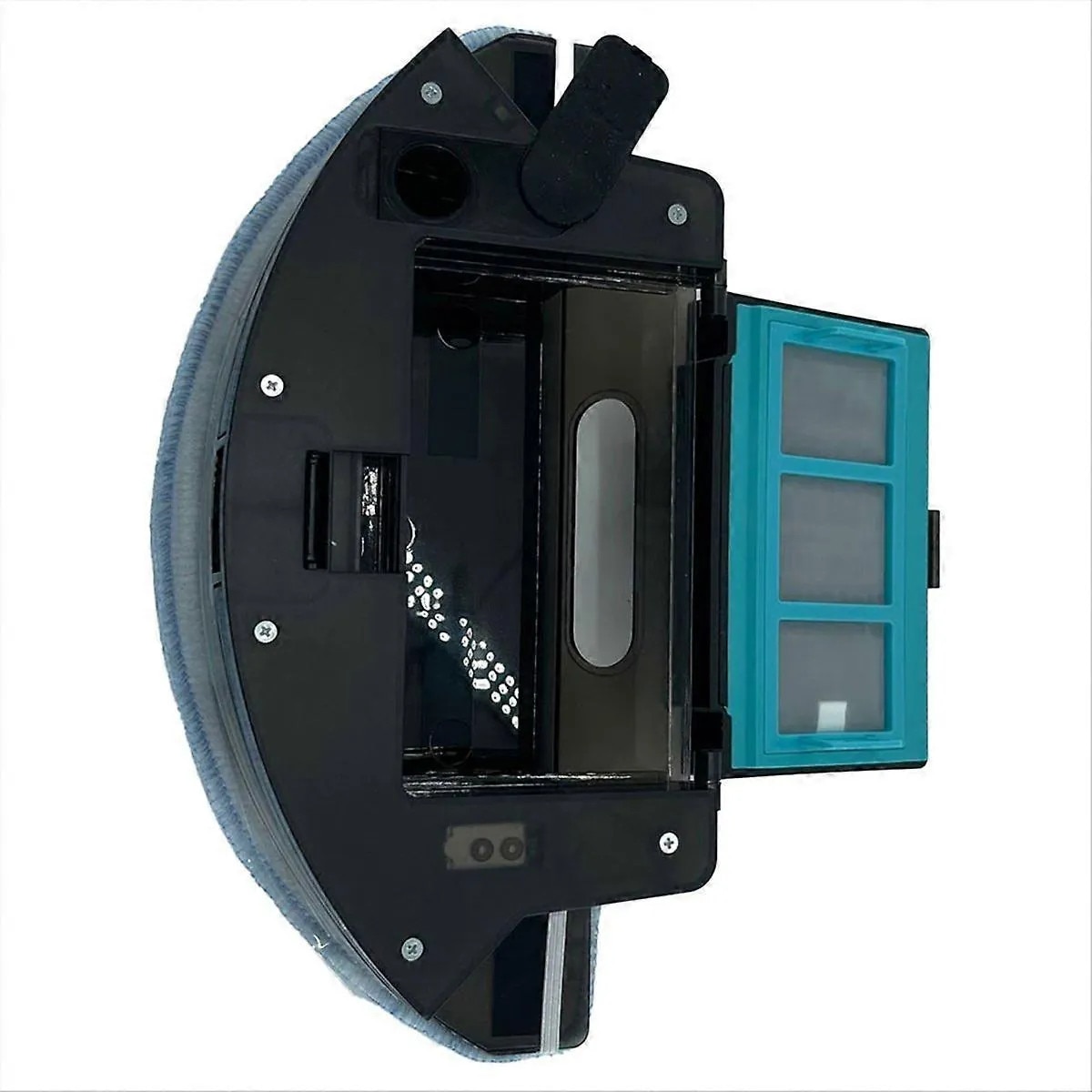Recipient praf si rezervor apa 2-in-1 pentru aspirator robot, din plastic, cu filtru inclus, negru/turcoaz, 1 buc