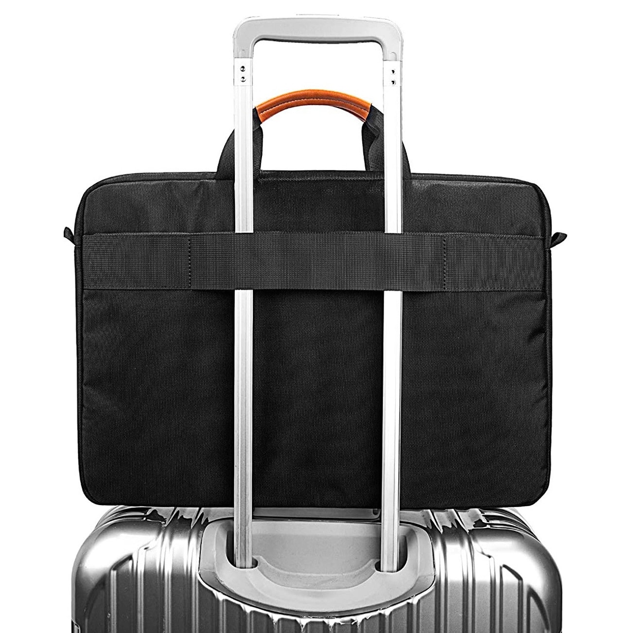 Tomtoc, Geanta pentru laptop din textil cu protectie antisoc (MIL-STD 810H) si buzunare frontale Defender-A42, Negru, 16"