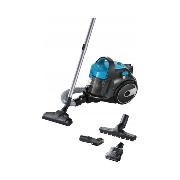 Aspirator fara sac Bosch BGS05X240 turcoaz compact 14x26.8x38.1cm 4.4kg