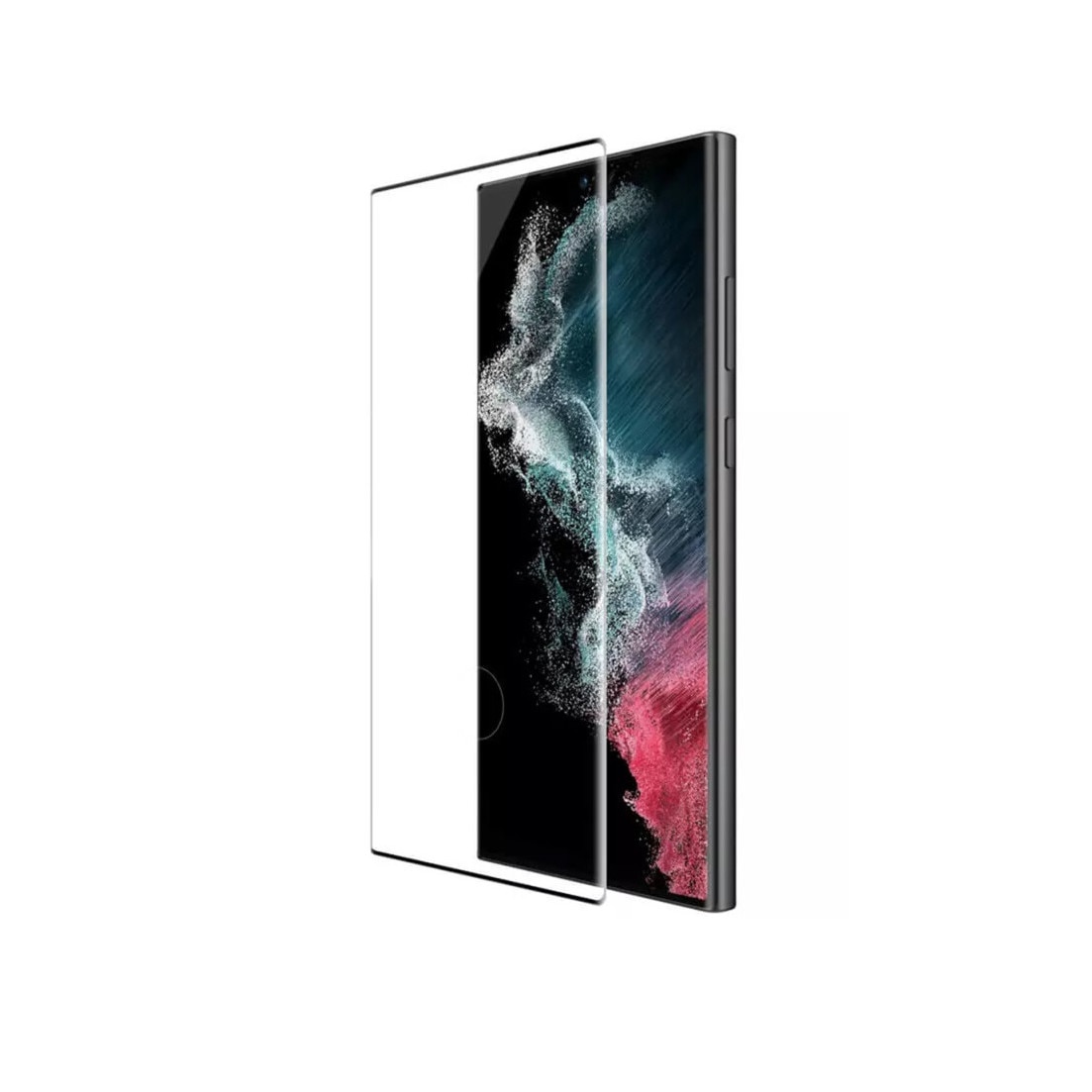 Folie sticla compatibila cu Samsung Galaxy S23 Ultra- Contur negru