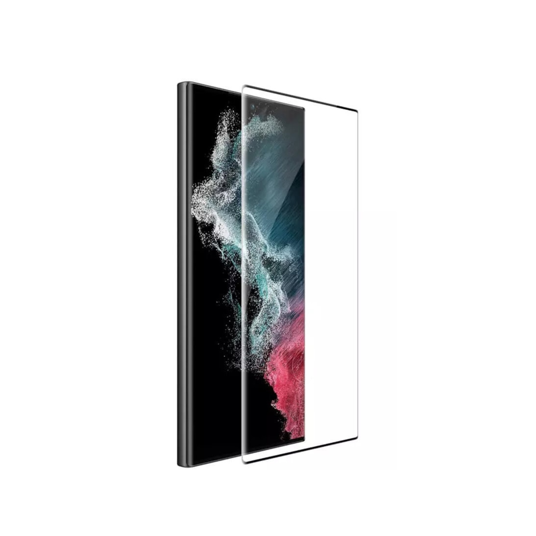 Folie sticla compatibila cu Samsung Galaxy S23 Ultra- Contur negru