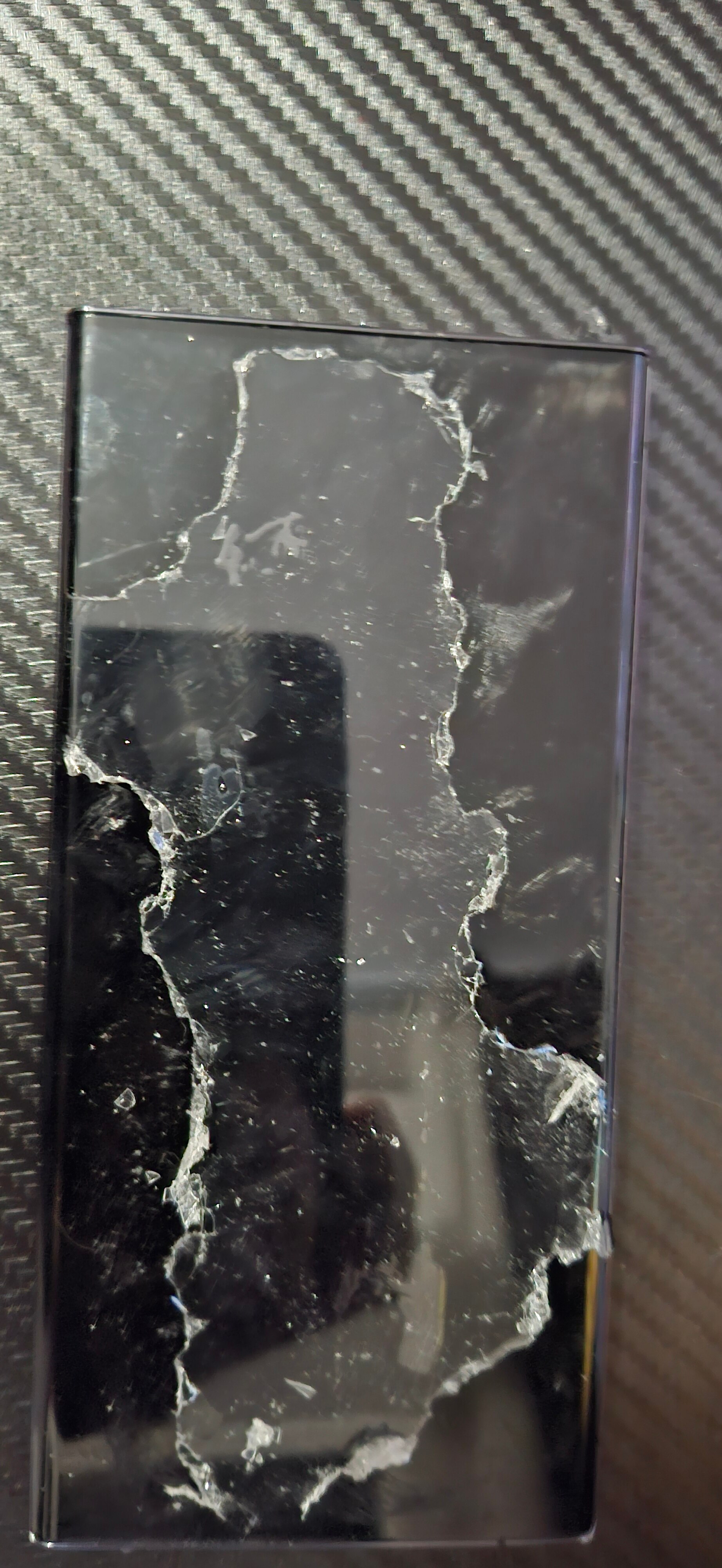 Folie sticla compatibila cu Samsung Galaxy S23 Ultra- Contur negru