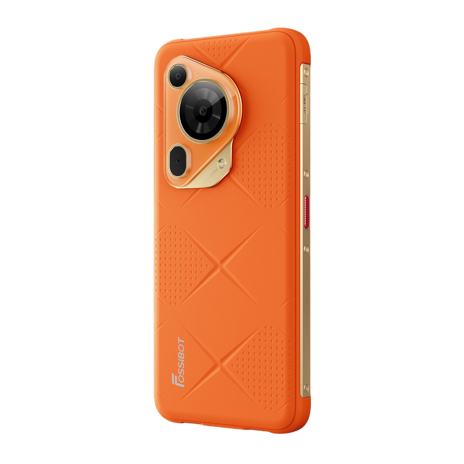 Telefon mobil FOSSIBOT F112 Pro, 5G, Dual SIM, Android 14, Slim Design, 6.88-inch 120Hz, 24GB RAM (8GB + 16GB ext), 256GB, NFC, IP68/IP69K, Orange