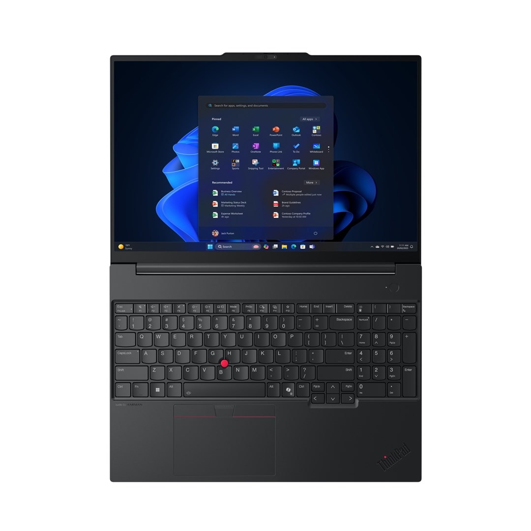 Laptop Lenovo ThinkPad E16 G3, 16" WUXGA, Intel® Core™ Ultra 5 226V pana la 4.5 GHz, 16 GB RAM LPDDR5x 8533, 512 SSD, Intel Arc Graphics, Windows 11 Pro, Black 512 GB