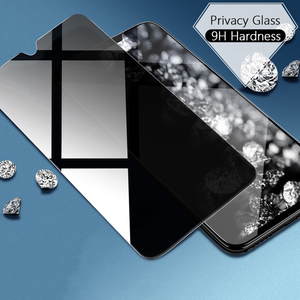 Folie din sticla securizata compatibila cu Huawei P Smart 2021, Privacy, Anti-spy, Full Screen, Full Cover, HD Clarity, 6X Stronger Premium Glass, Neagra