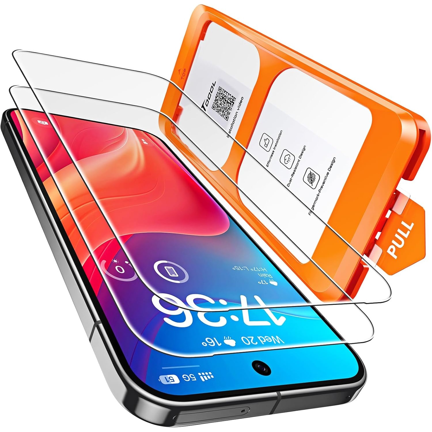 Folie transparenta cu autoaplicare compatibila cu Samsung Galaxy A51/ A52/ A53, sticla securizata