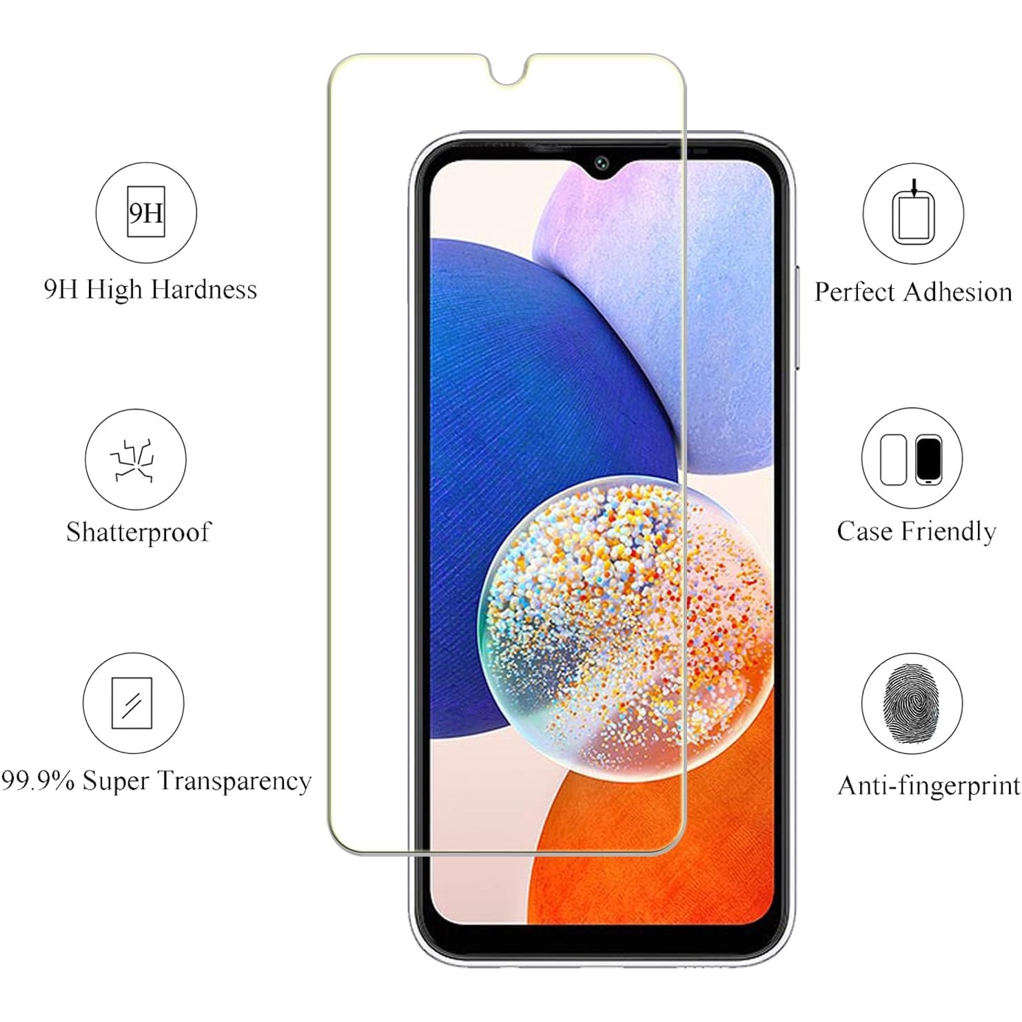Folie transparenta cu autoaplicare compatibila cu Samsung Galaxy A51/ A52/ A53, sticla securizata