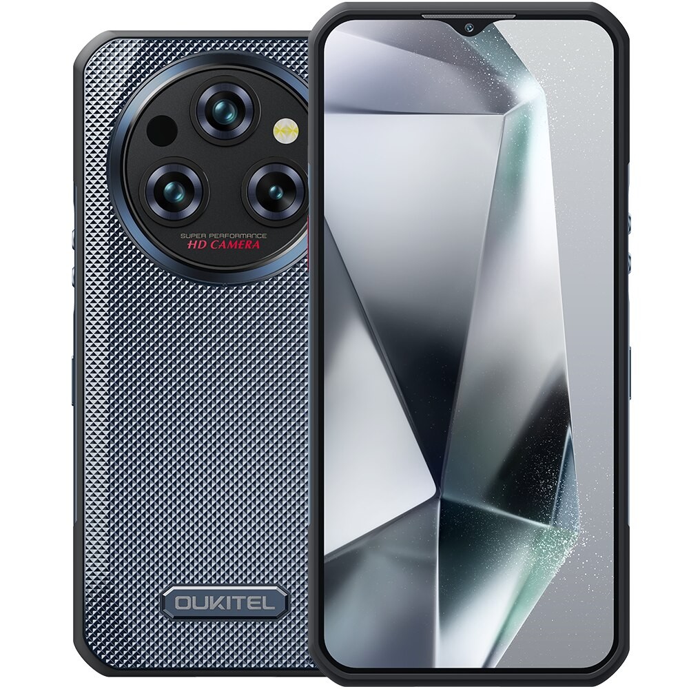 Telefon mobil Oukitel WP35s, Dual SIM, 4G, Octa-Core Mediatek Helio G85, IPS 6.56-inch HD+, 24GB RAM (6GB + 18GB ext), 256GB, Camera Night Vision Infrarosu, 11000mAh, NFC, IP68, Android 14, Gray