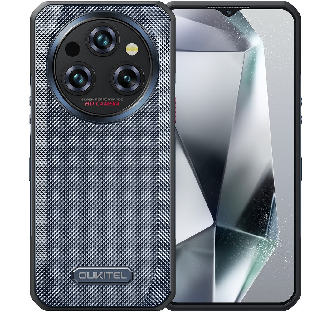 Telefon mobil Oukitel WP35s, Dual SIM, 4G, Octa-Core Mediatek Helio G85, IPS 6.56-inch HD+, 24GB RAM (6GB + 18GB ext), 256GB, Camera Night Vision Infrarosu, 11000mAh, NFC, IP68, Android 14, Gray