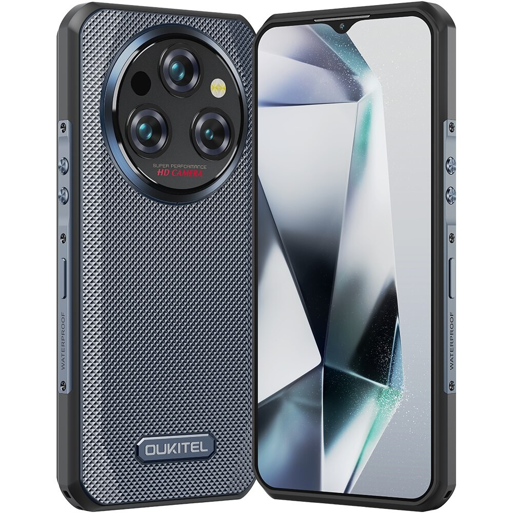 Telefon mobil Oukitel WP35s, Dual SIM, 4G, Octa-Core Mediatek Helio G85, IPS 6.56-inch HD+, 24GB RAM (6GB + 18GB ext), 256GB, Camera Night Vision Infrarosu, 11000mAh, NFC, IP68, Android 14, Gray