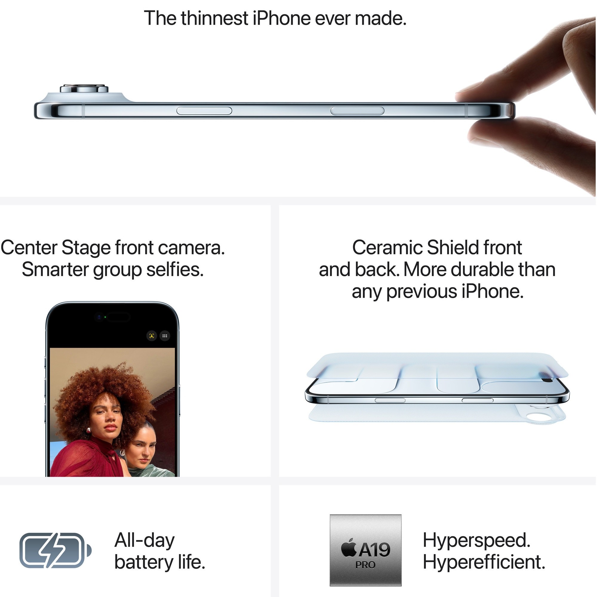 Telefon mobil Apple iPhone Air, 1TB, 5G, Space Black