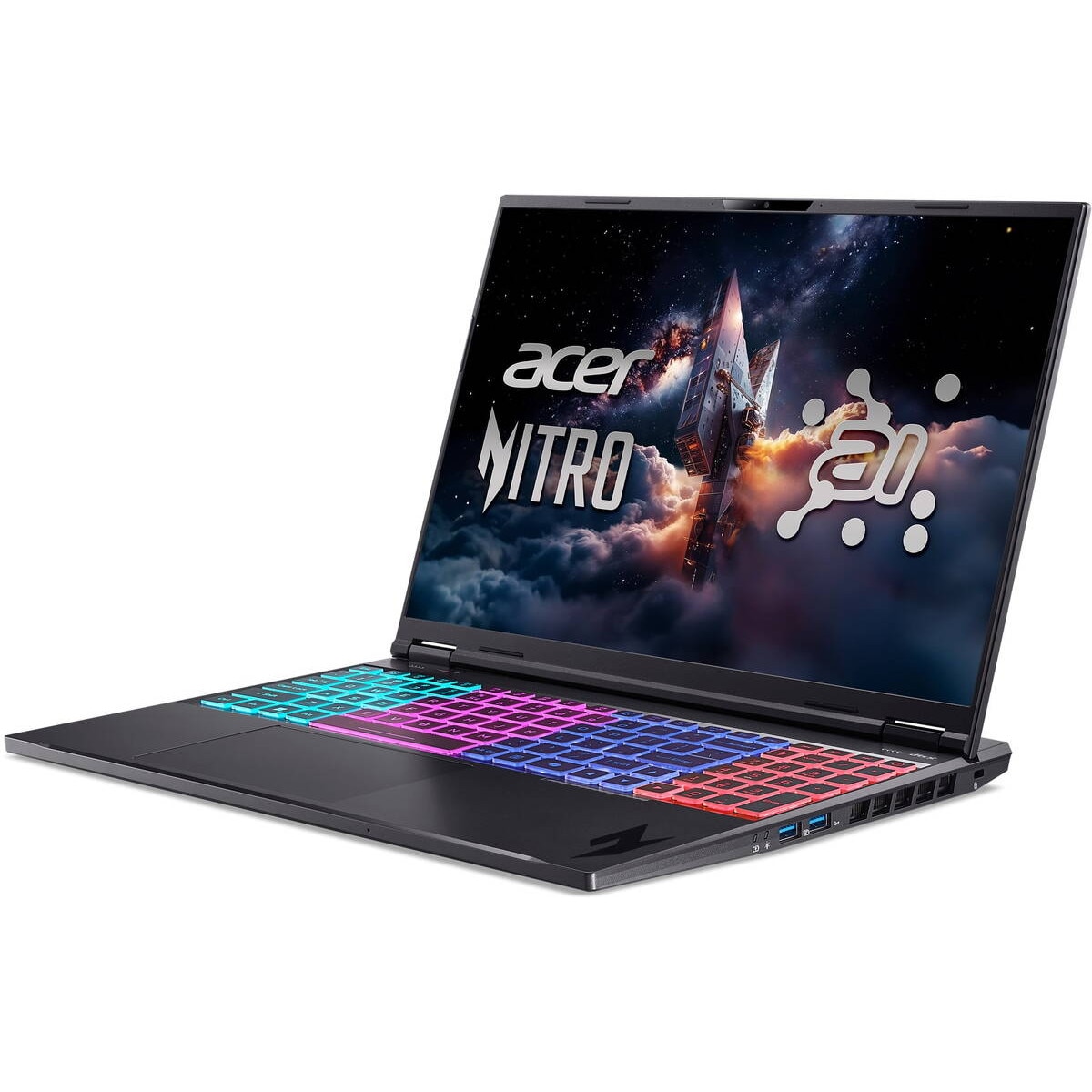 Laptop Acer Nitro 16 AI WQXGA 16 inch AMD Ryzen AI 9 365 32GB 1TB SSD RTX 5070 Ti Windows 11 Pro Black