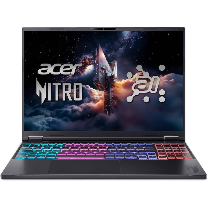 Laptop Acer Nitro 16 AI WQXGA 16 inch AMD Ryzen AI 9 365 32GB 1TB SSD RTX 5070 Ti Windows 11 Pro Black