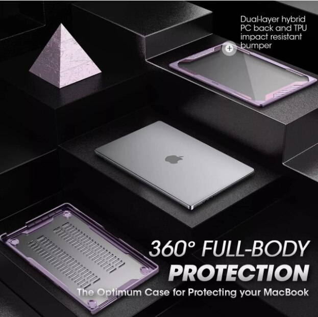Husa pentru MacBook Pro 16" 2021, Supcase, rigid, violet, 355,7x248,1x16,8mm