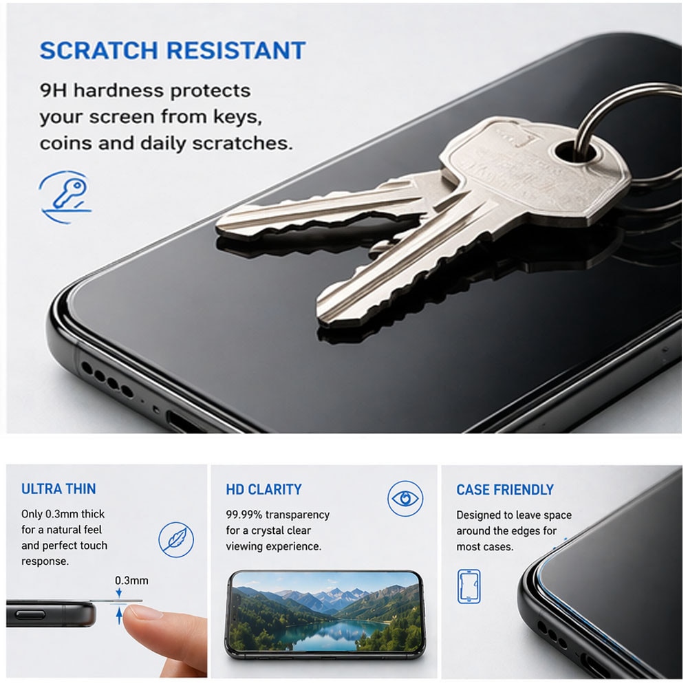 Intelli® Folie Sticla 0.33mm pentru Honor 600 Lite, Folia nu acopera tot ecranul