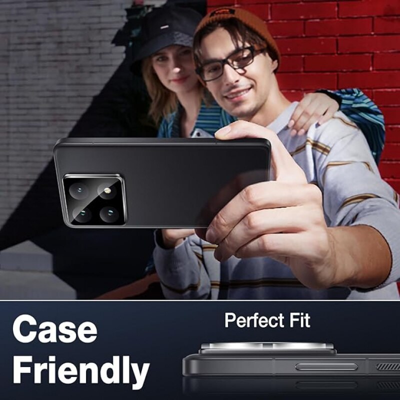 Protectie de ecran din sticla temperata pentru Xiaomi 14T Pro si film de protectie pentru obiectiv, 2 + 2 bucati, 9H duritate film, protectie de ecran din sticla temperata cu sensibilitate ridicata