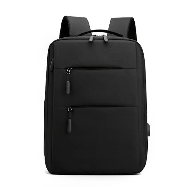 Rucsac laptop slim cu port USB incarcare, rezistent la apa, negru