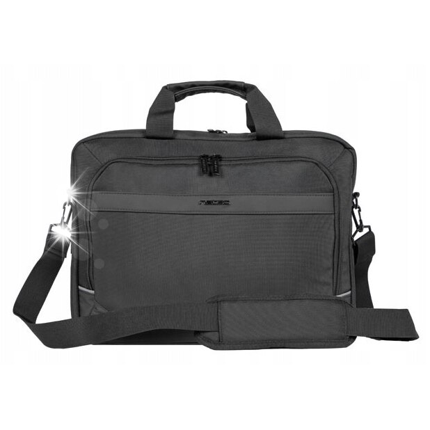 Geanta laptop Natec Kudu 15,6", neagra, cu compartimente pentru laptop si tableta, sistem trolley