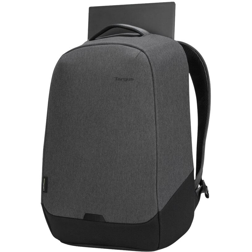 Rucsac laptop Targus, compatibil 15.6 inch, Gri, cu maner si curea de umar