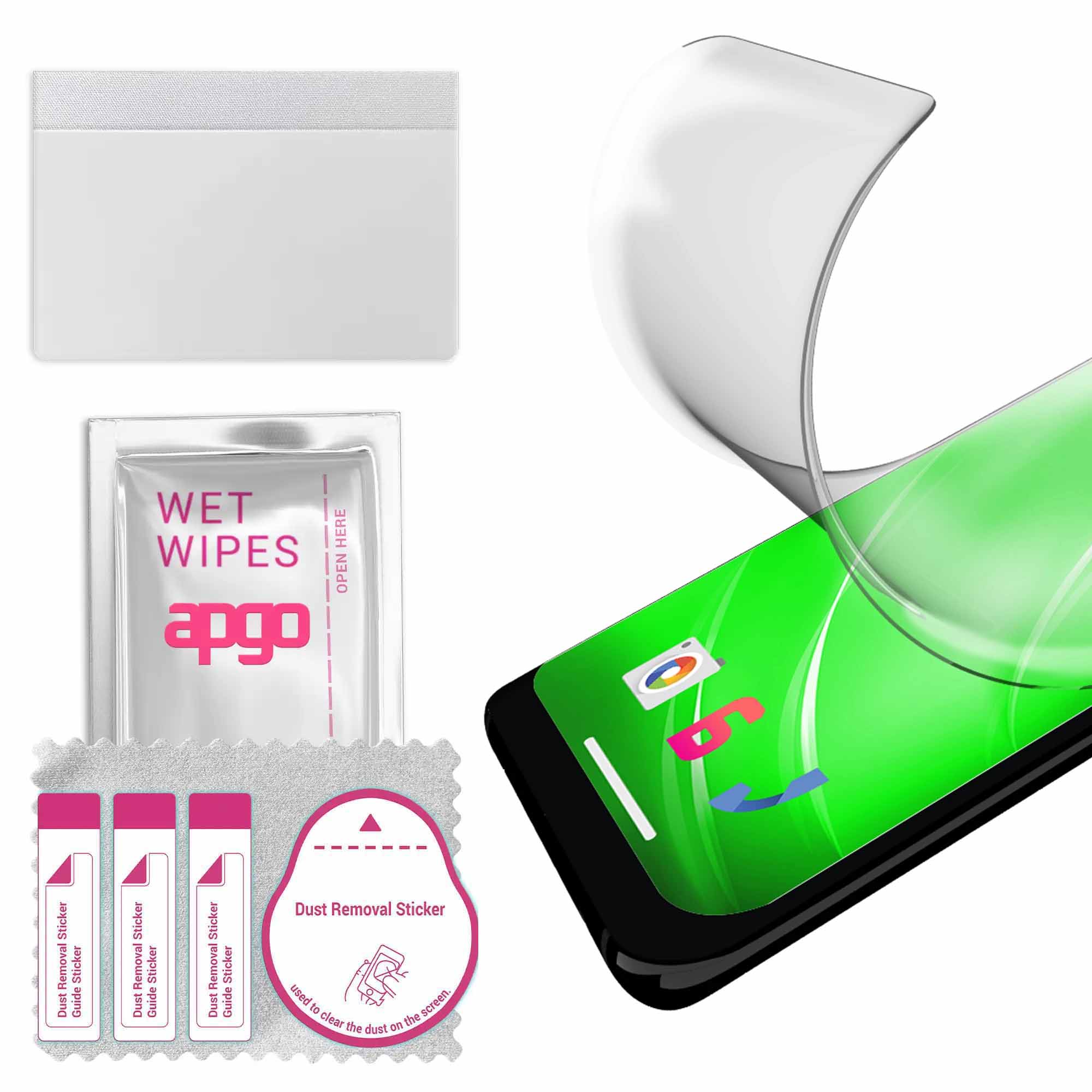 3x folie de protectie MAT MATTE apgo pentru Motorola Edge 60 Pro – autoadeziva, afisare completa, hidrogel, anti-zgarieturi, full glue, 5D