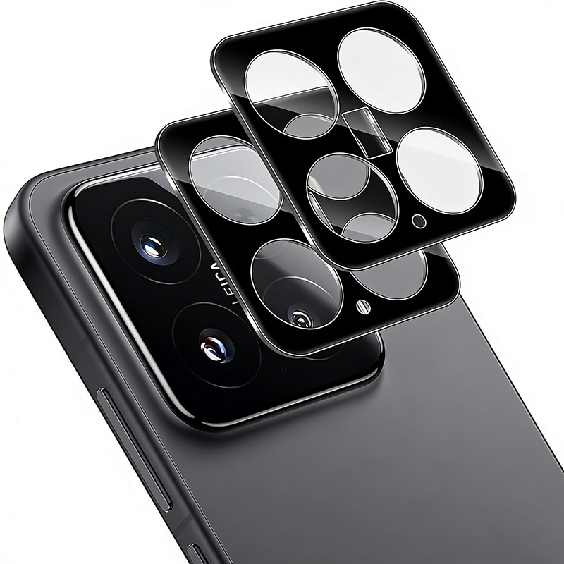 Set 2 Folii Protectie Camera Foto, Sticla Securizata, Negru, 0.33mm, 9H, compatibile cu Xiaomi 15