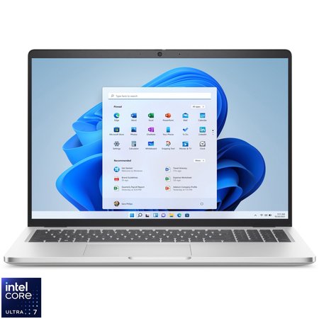Laptop Dell Pro 16 Plus PB16250 cu procesor Intel® Core™ Ultra 7 265U pana la 5.3GHz, 16", Full HD+, 32GB DDR5, 1TB SSD, Intel® Graphics, Windows 11 Pro, Silver, 3y Next Business Day Onsite Servic