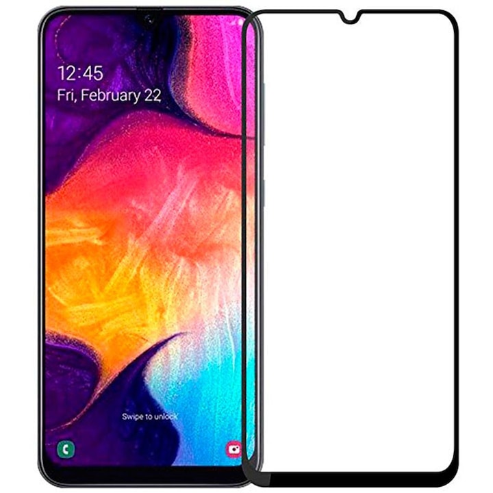 Folie de protectie din sticla securizata 3D pentru Samsung Galaxy A20e, Clear/Black