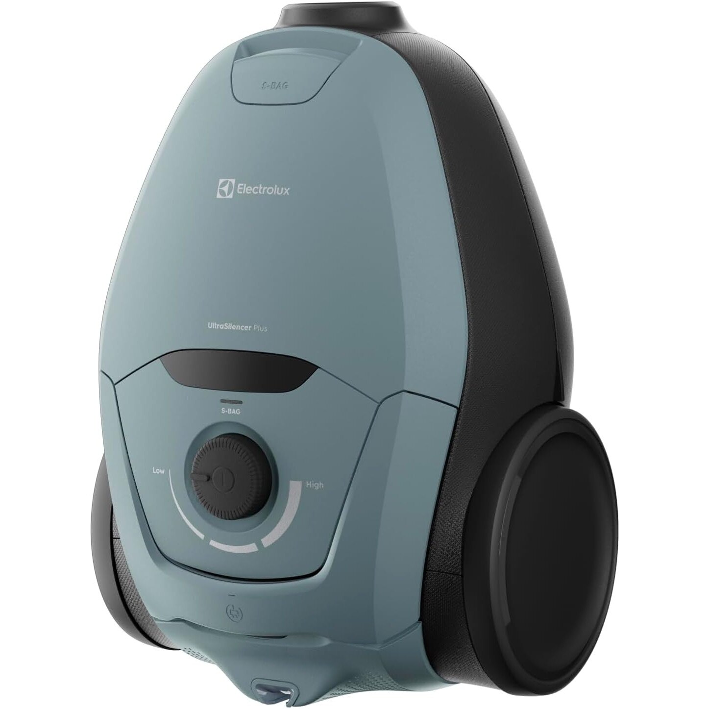 Aspirator cu sac Electrolux Ultra Silencer Plus, EUSP-2MB4B, nivel redus de zgomot 64 dB, perie AllFloor pentru toate tipurile de podele, filtrare HEPA lavabila, raza de actiune 12 m, capacitate 3, 5 L, albastru deschis