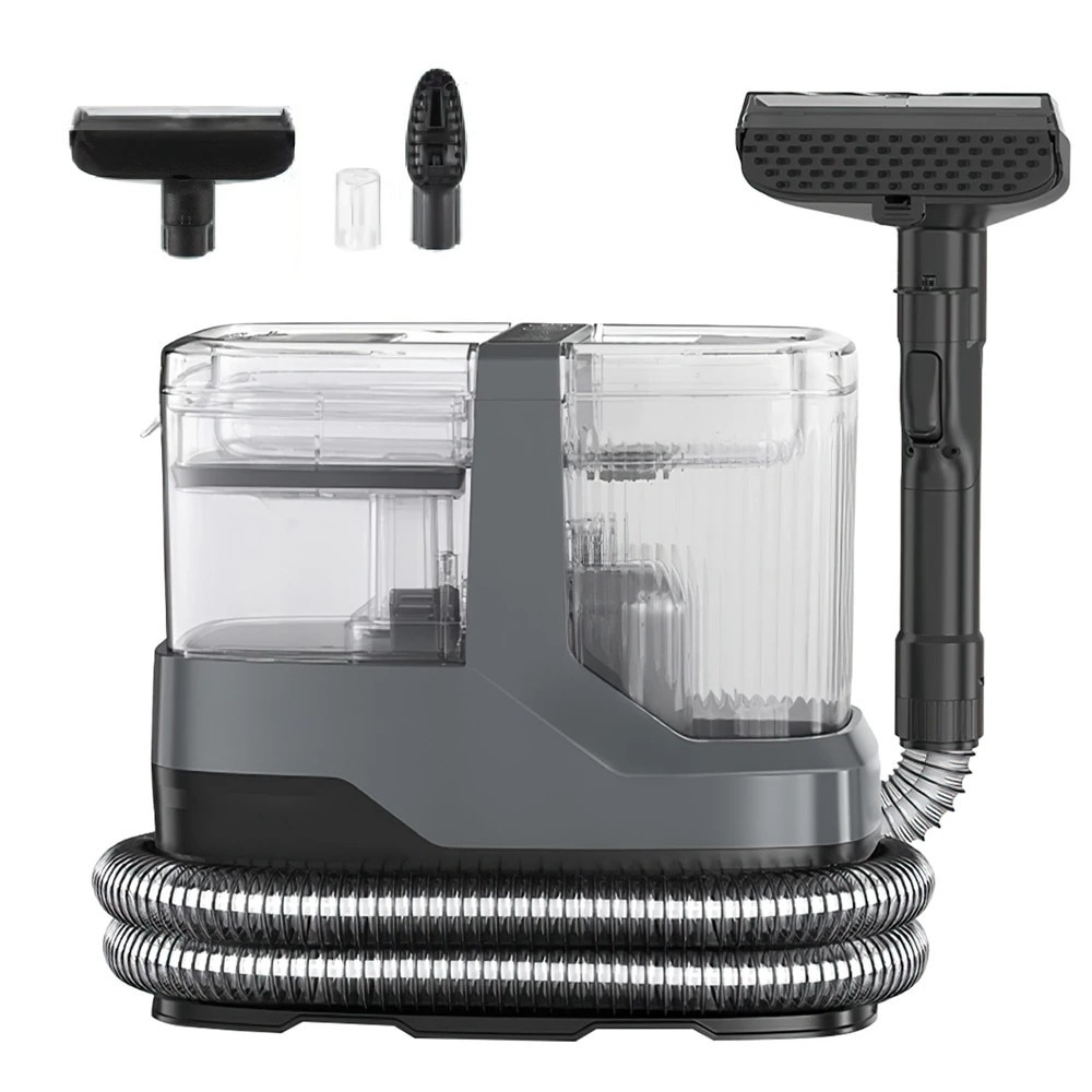 Curatator pentru covoare si tapiterie, Aspirator cu spalare, Putere 1200 W, Aspiratie 17 kPa, Rezervor apa curata 1, 1 l, Pulverizare apa calda/rece, Stecher UE