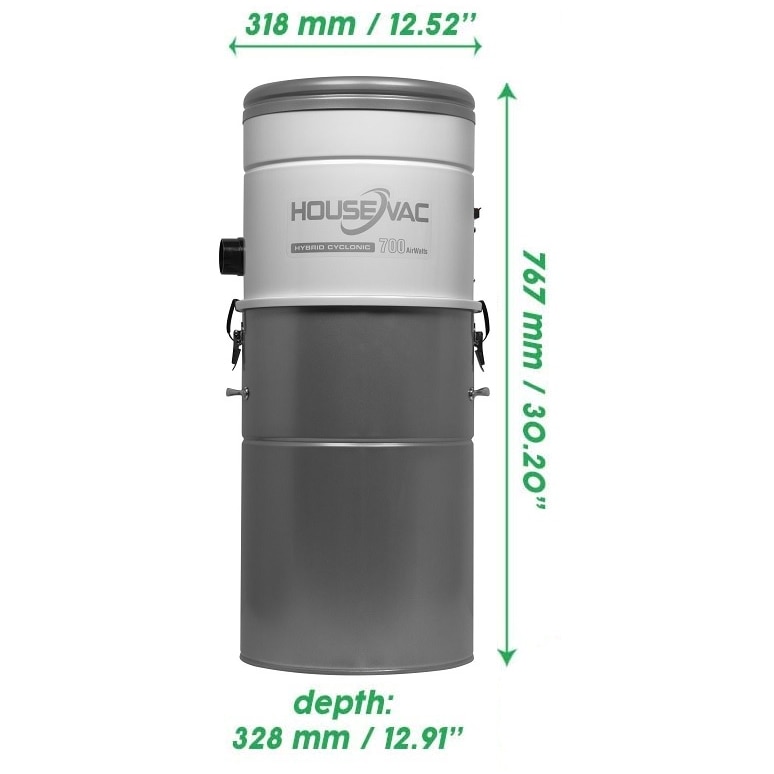 Aspirator Central HouseVac HV-700ST-35H, 1700W, Filtrare Hibrida, Sistem Silentios
