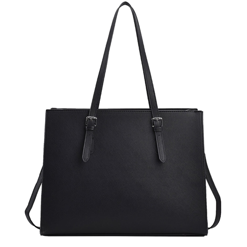 Geanta laptop dama, piele impermeabila, mare, cu manere reglabile, compartiment elegant, multicolor