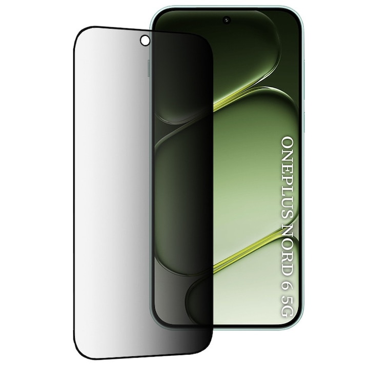 Folie sticla pentru OnePlus Nord 6 111D Privacy Full Glue, negru