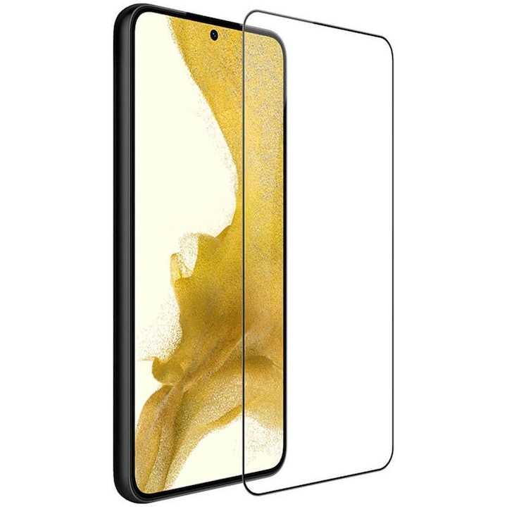 Folie protectie Premium compatibila cu Samsung S21, Full Cover Black, Full Glue, Sticla securizata, Black