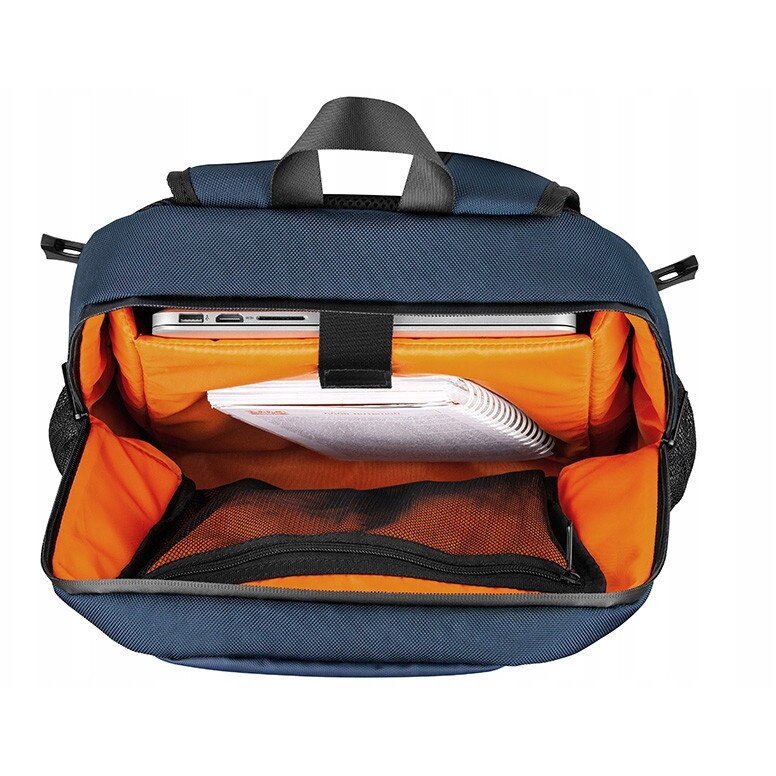 Tracer, Rucsac pentru laptop din poliester rezistent la apa si la zgarieturi, cu compartiment pentru laptop 15,6" si bretele captusite Packer Blue, Albastru, 15,6"