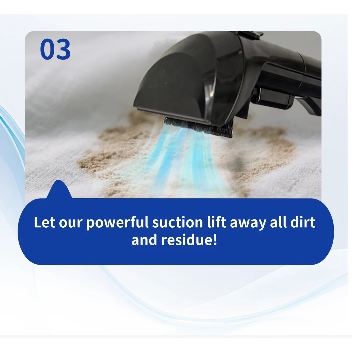Aspirator portabil pentru covoare ABIR G80, putere de aspirare de 15 kPa pentru curatare in profunzime, rezervor de apa curata de 1800 ml, rezervor de apa uzata de 800 ml, capete de perie pentru diverse suprafete, 220-240V
