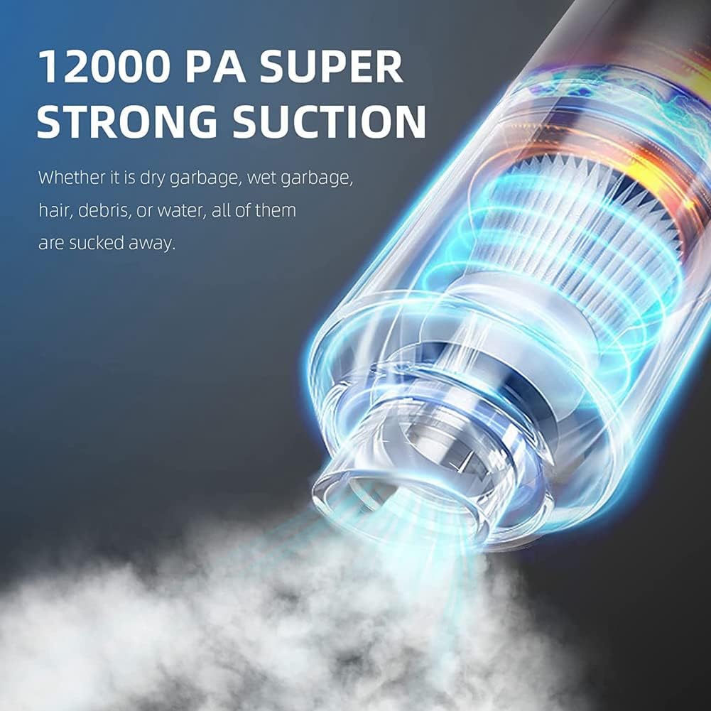 Aspirator portabil, 6000 Pa, umed-uscat, 5000 mAh, compact