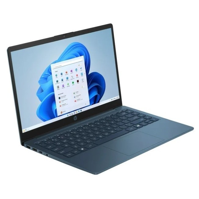 Laptop HP, 14 inchi, 8 GB, 256 GB UFS, Waterfall Blue, 32.34x2.79x21.5 cm