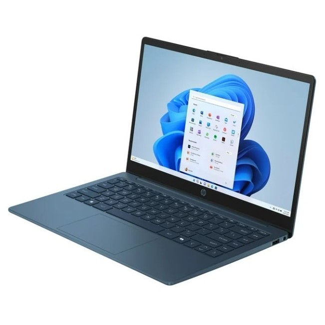 Laptop HP, 14 inchi, 8 GB, 256 GB UFS, Waterfall Blue, 32.34x2.79x21.5 cm