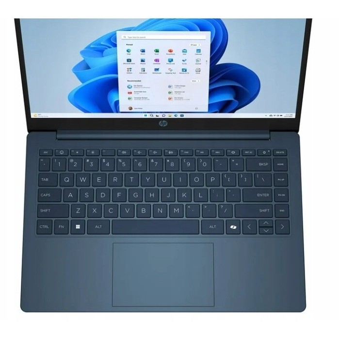 Laptop HP, 14 inchi, 8 GB, 256 GB UFS, Waterfall Blue, 32.34x2.79x21.5 cm
