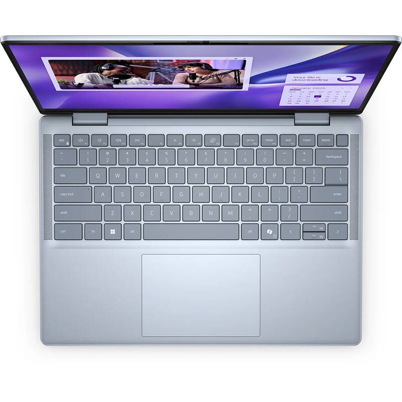 Laptop Dell Inspiron 7441 Plus, Snapdragon X Plus X1P-64-100, 14 inch QHD+ Touch, 16GB RAM, 1TB SSD, Windows 11 Home, Albastru (INT Keyboard)