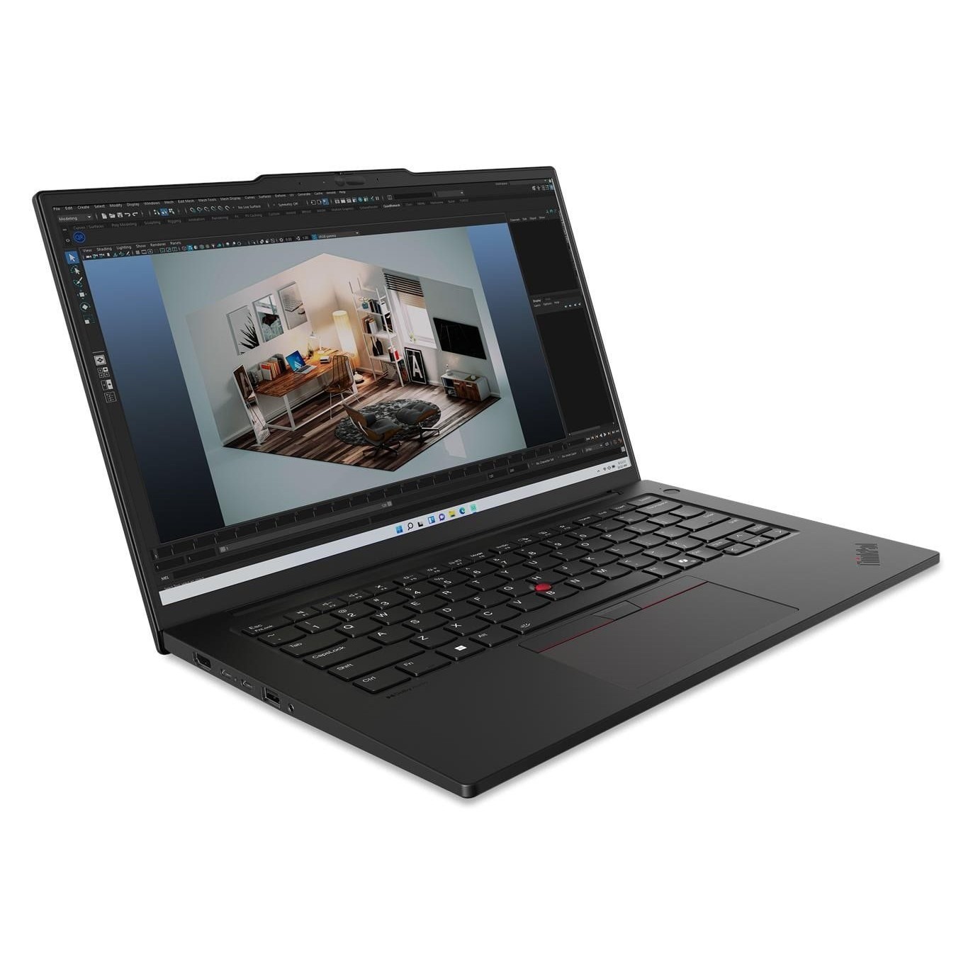 Laptop Lenovo ThinkPad P14s Gen 5 21ME000EGE, 14 inch 1920 x 1200, AMD Ryzen 7 8840HS 8 C / 16 T, 3.3 GHz - 5.1 GHz, 8 MB 16 MB cache, 28 W, 32 GB DDR5, 1 TB SSD, AMD Radeon 780M Graphics, Windows 11 Pro, Tastatura Germana, Negru